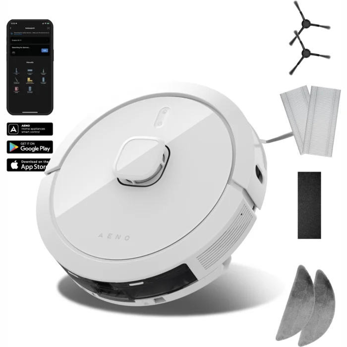 Roboti putekļu sūcēji Aeno RC8S White